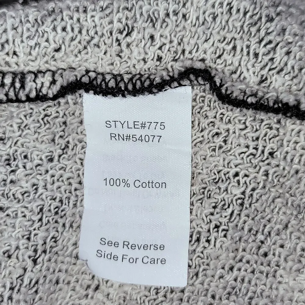 Cabi #775 Moto Jacket Asymmetrical Zip French Terry Knit Sz XL Charcoal Gray - Picture 16 of 16